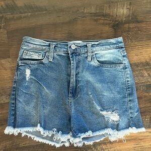 Just Black Blue Distressed Jean Shorts